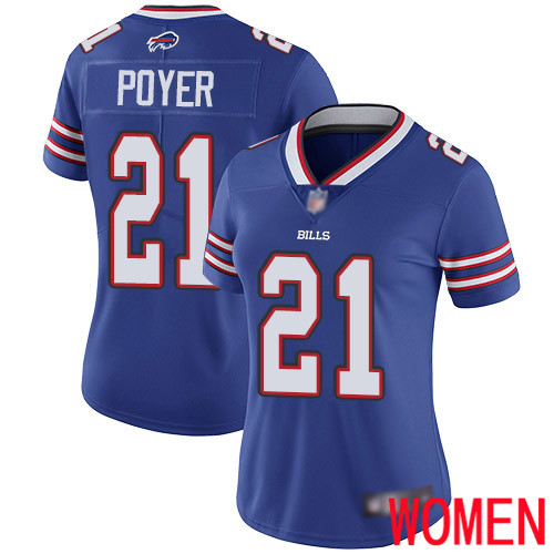 Women Buffalo Bills #21 Jordan Poyer Royal Blue Team Color Vapor Untouchable Limited Player NFL Jersey
